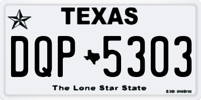 TX license plate DQP5303