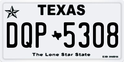 TX license plate DQP5308