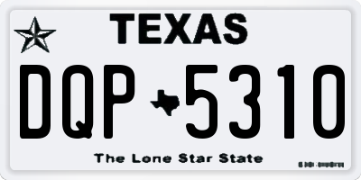 TX license plate DQP5310