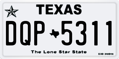 TX license plate DQP5311