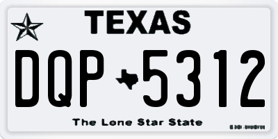 TX license plate DQP5312