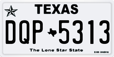 TX license plate DQP5313