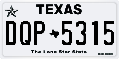 TX license plate DQP5315