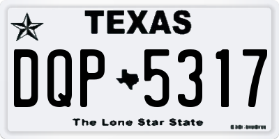 TX license plate DQP5317