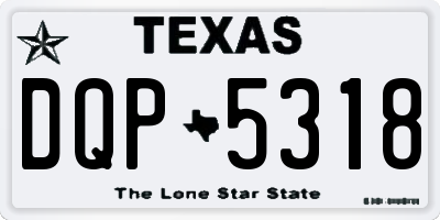 TX license plate DQP5318