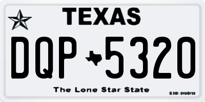 TX license plate DQP5320