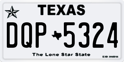 TX license plate DQP5324
