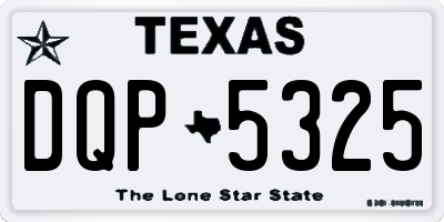 TX license plate DQP5325