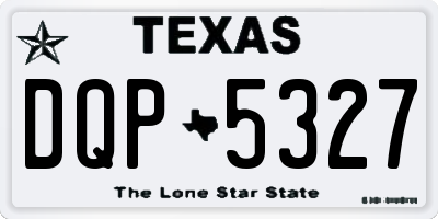TX license plate DQP5327