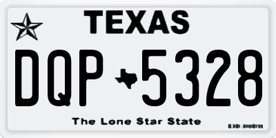 TX license plate DQP5328