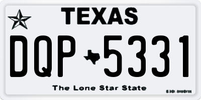 TX license plate DQP5331