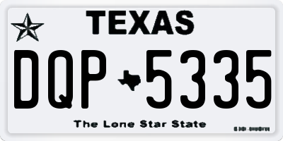 TX license plate DQP5335