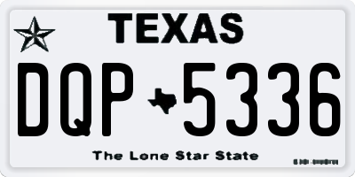 TX license plate DQP5336