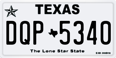 TX license plate DQP5340