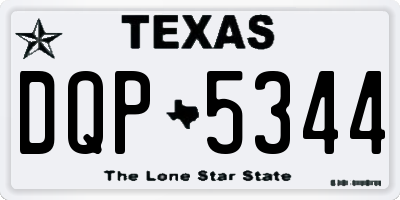 TX license plate DQP5344