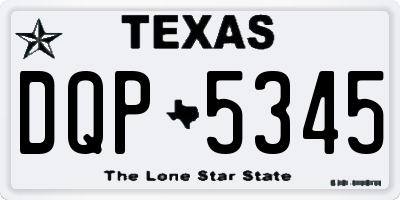 TX license plate DQP5345