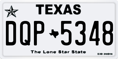 TX license plate DQP5348