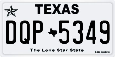 TX license plate DQP5349