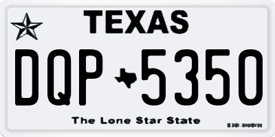 TX license plate DQP5350