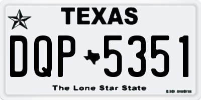 TX license plate DQP5351