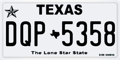 TX license plate DQP5358