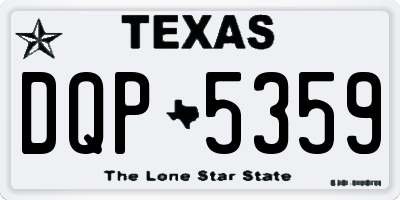 TX license plate DQP5359