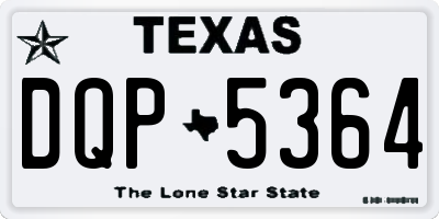 TX license plate DQP5364