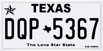 TX license plate DQP5367