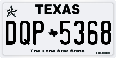 TX license plate DQP5368