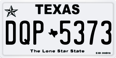 TX license plate DQP5373