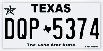 TX license plate DQP5374