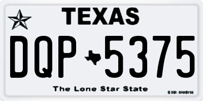 TX license plate DQP5375