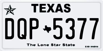 TX license plate DQP5377