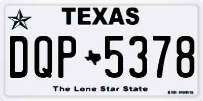 TX license plate DQP5378