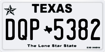 TX license plate DQP5382