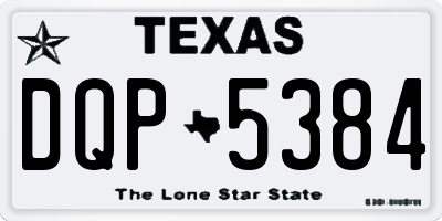 TX license plate DQP5384