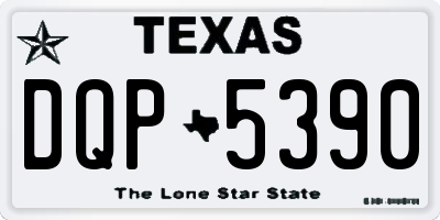 TX license plate DQP5390