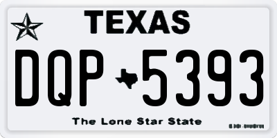 TX license plate DQP5393