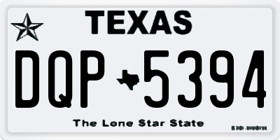 TX license plate DQP5394