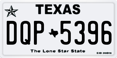 TX license plate DQP5396