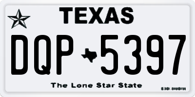 TX license plate DQP5397
