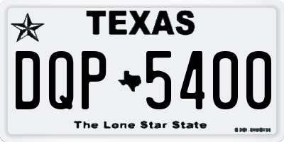 TX license plate DQP5400