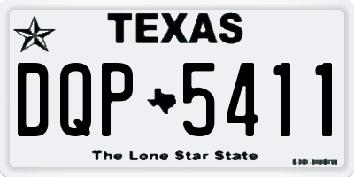 TX license plate DQP5411