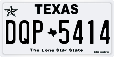 TX license plate DQP5414