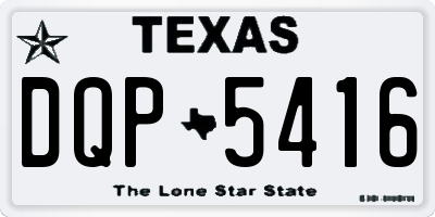 TX license plate DQP5416