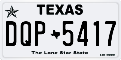 TX license plate DQP5417