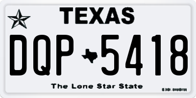 TX license plate DQP5418