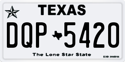 TX license plate DQP5420