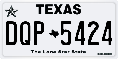 TX license plate DQP5424