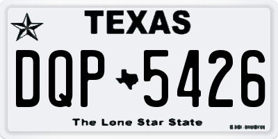 TX license plate DQP5426